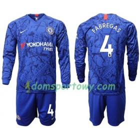Koszulka Chelsea Fabregas 4 Dziecięcy Domowe Koszulki Piłkarskie 2019-2020 Długi Rękaw